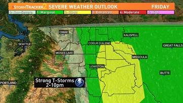 Severe thunderstorms likely for Spokane & North Idaho Friday