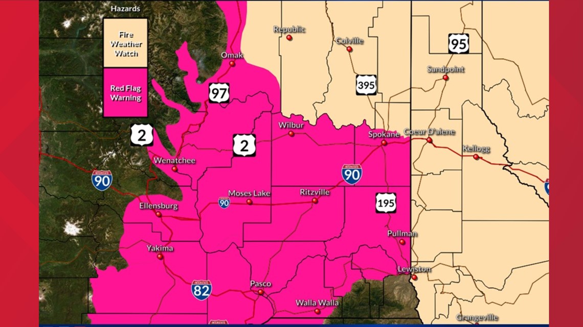 Spokane weather: Red Flag Warning in effect on Saturday | krem.com
