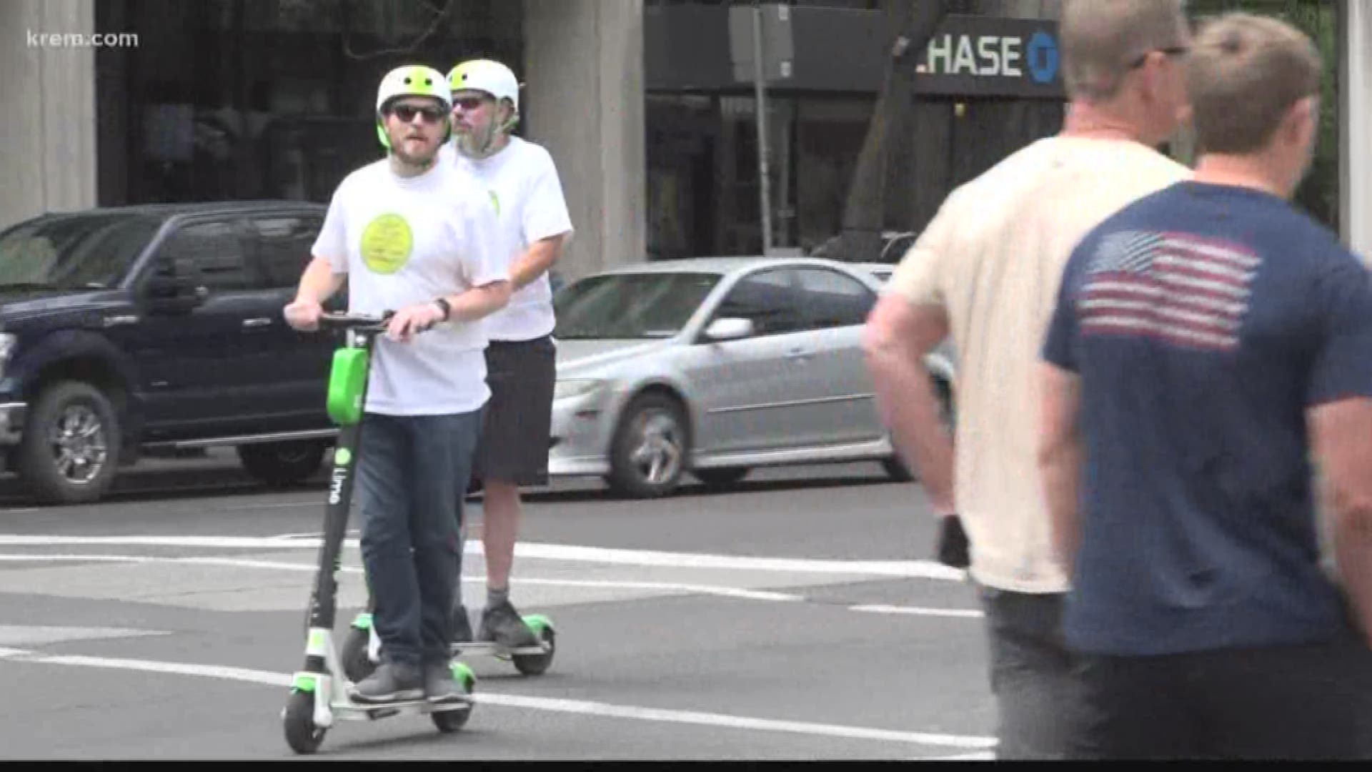The Lime Bike and Scooter service started a new program. It's called Lime Patrol. Staff members will ride around downtown Spokane to make sure people are using the bikes and scooters properly.