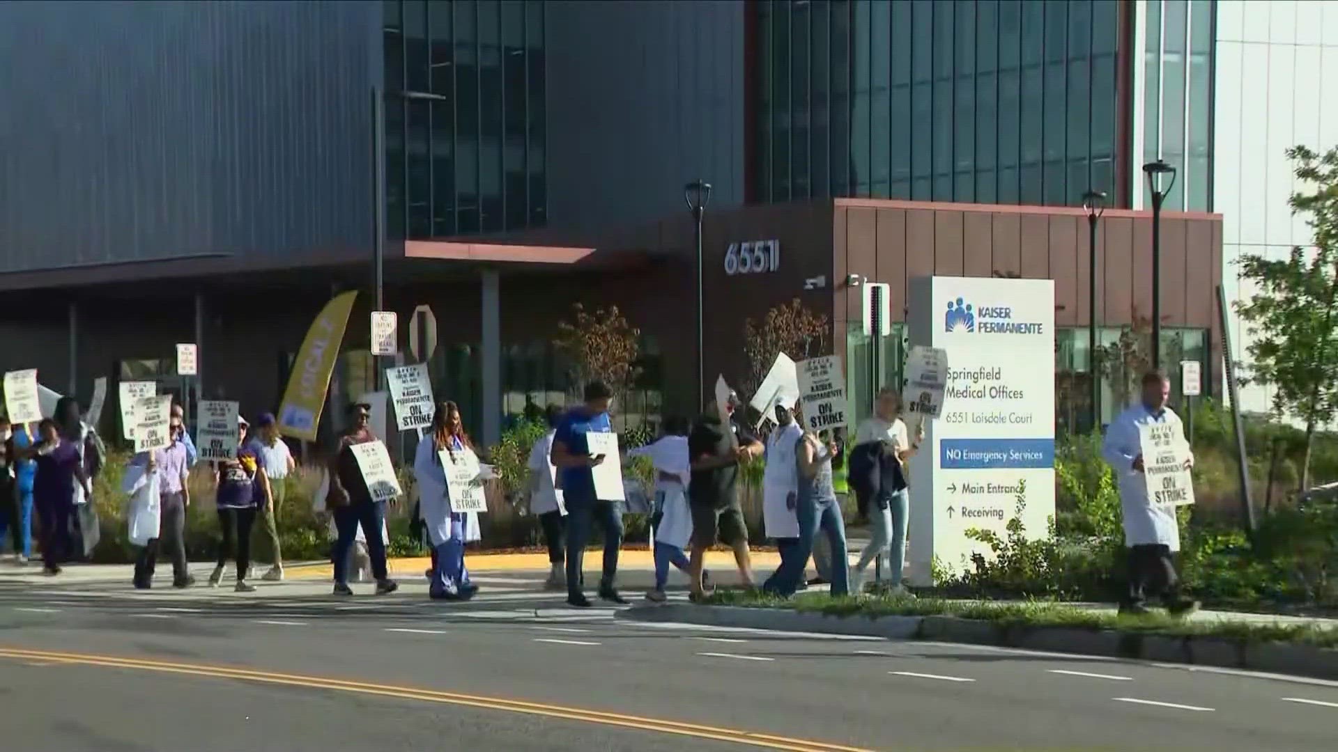 Thousands of Kaiser Permanente workers go on strike | krem.com