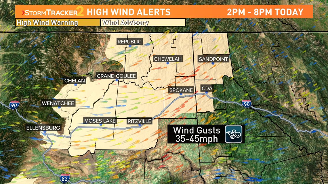 Wind Advisory issued for Spokane on Tuesday evening - Vimarsana News