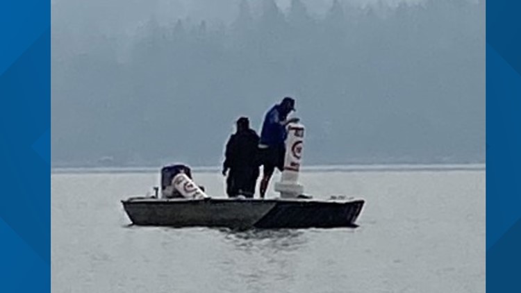 15 no-wake navigation buoys placed on Hayden Lake