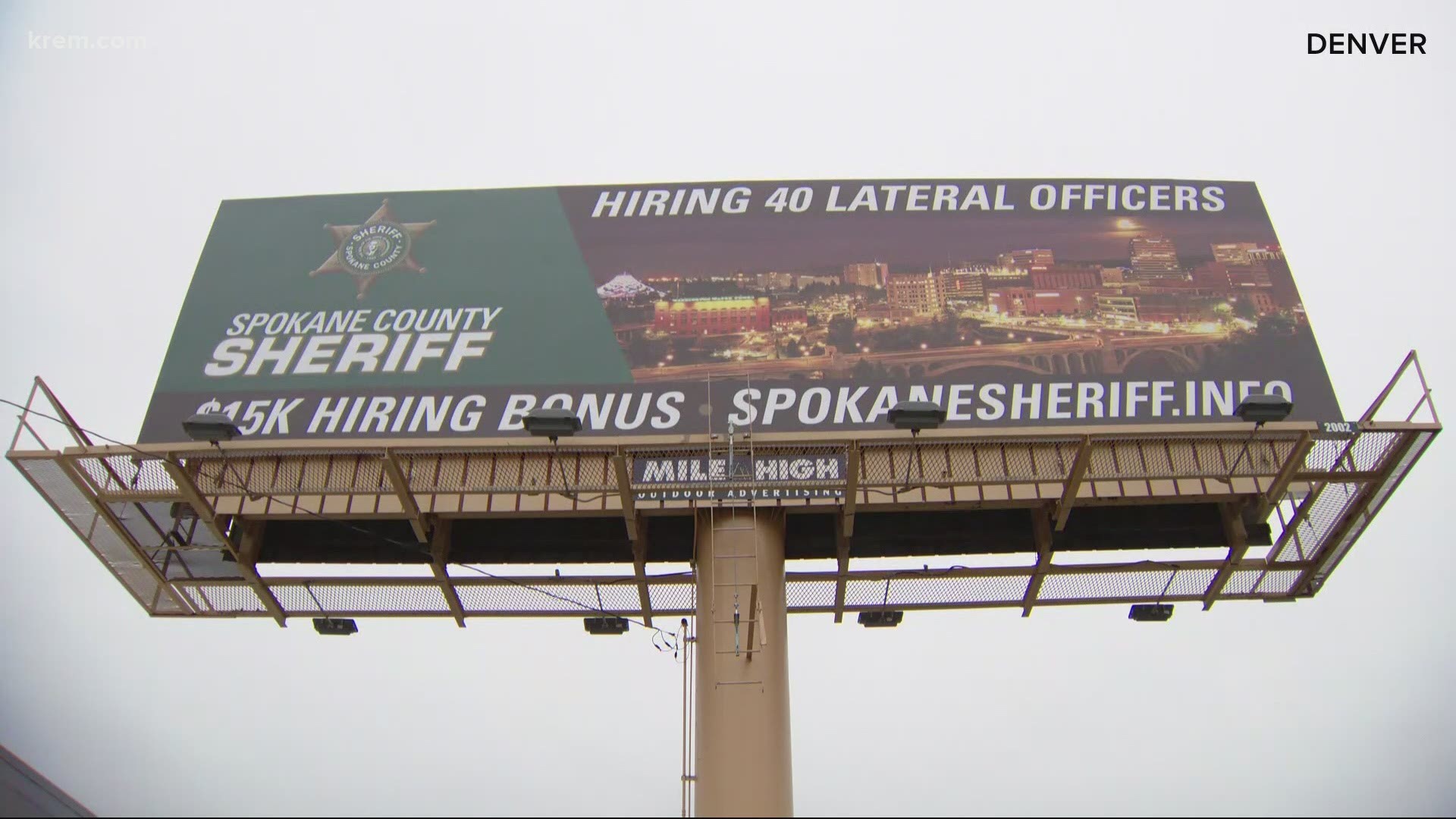 The Spokane County Sheriff's Office is looking to hire away experienced officers from big police departments in Seattle, Portland, and Denver.