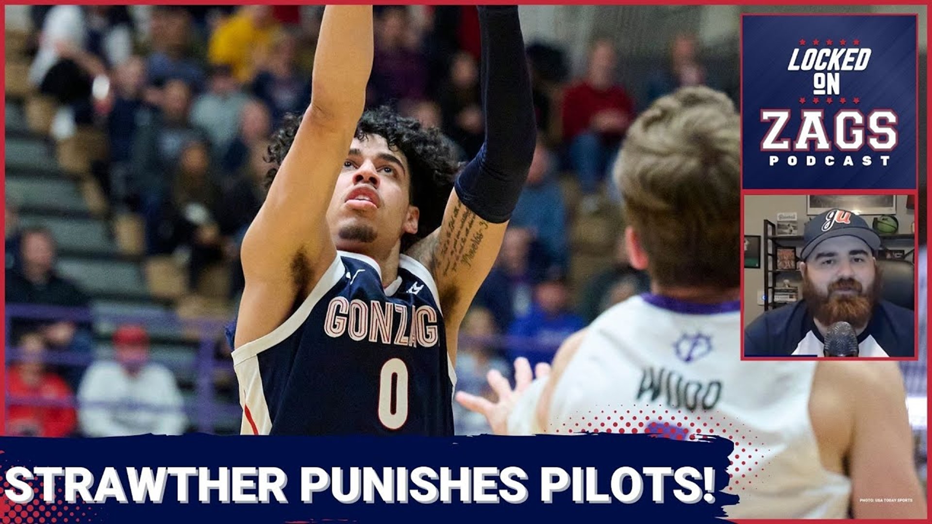 The Gonzaga Bulldogs downed the Portland Pilots on Saturday behind a career-high 40 points from Julian Strawther, knocking down eight three-pointers in the process.