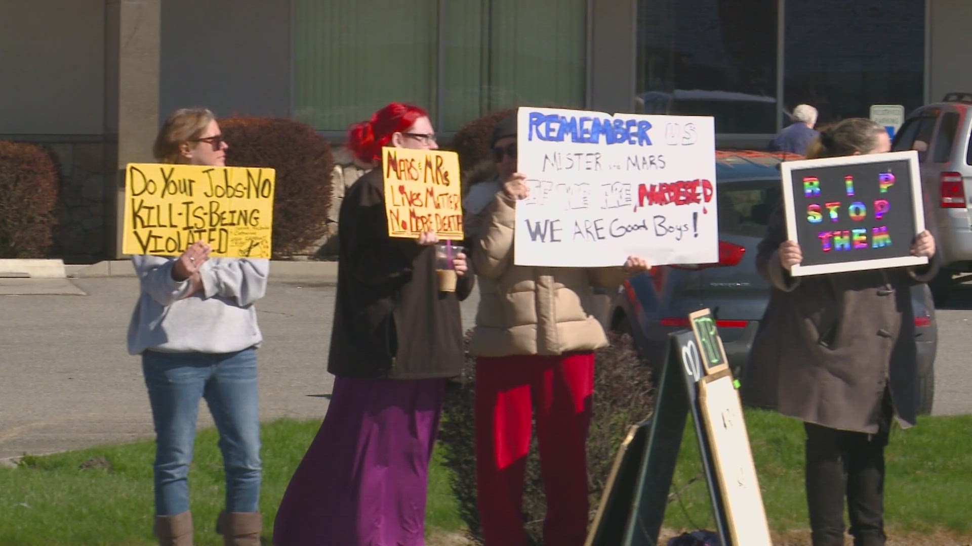 Animal advocates who gathered outside SCRAPS Monday told KREM 2 they are worried about the number of dogs being put down and the lack of transparency from SCRAPS.