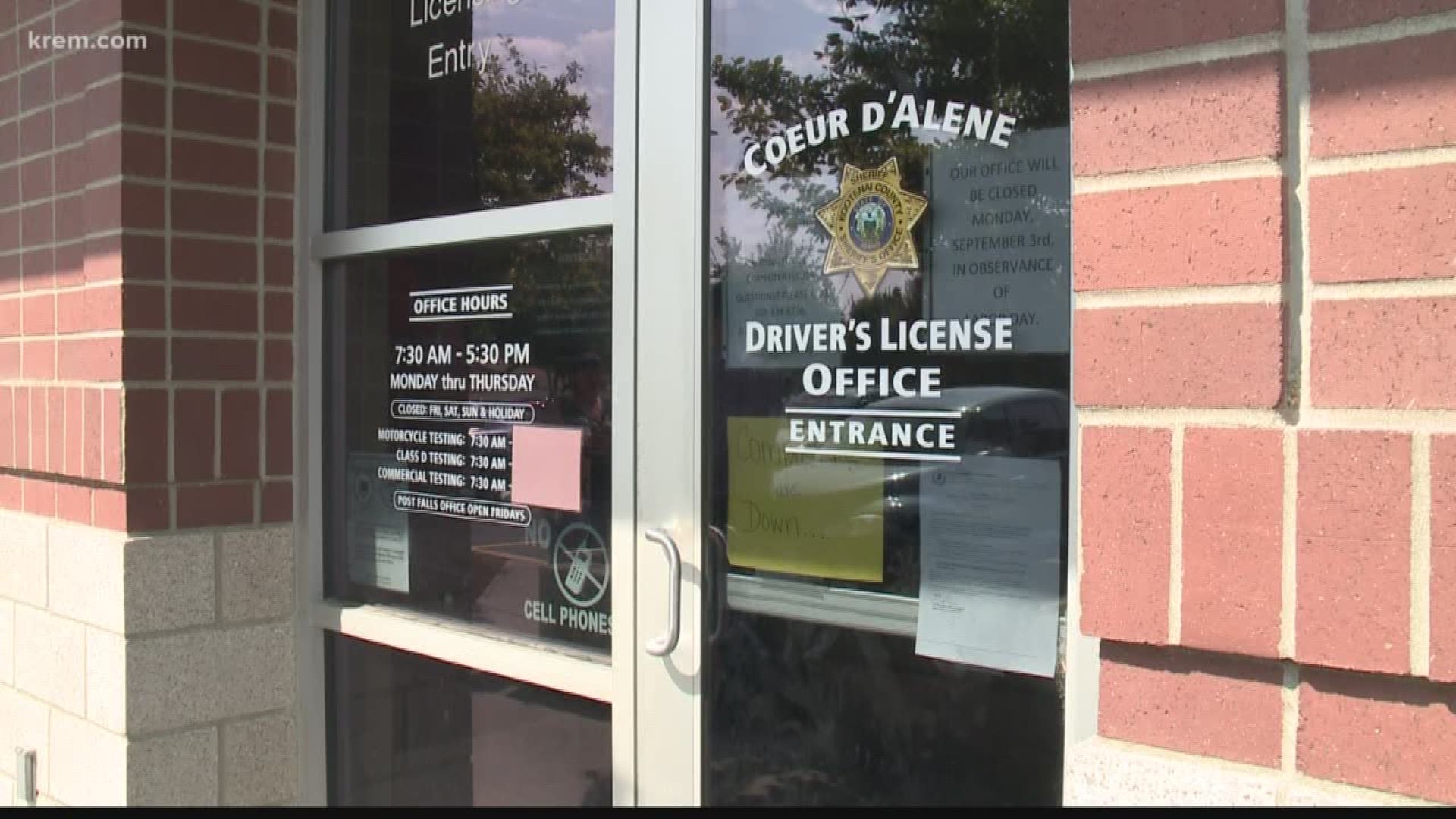 Kootenai Sheriff's Office frustrated by Idaho DMV problems (8-29-18)