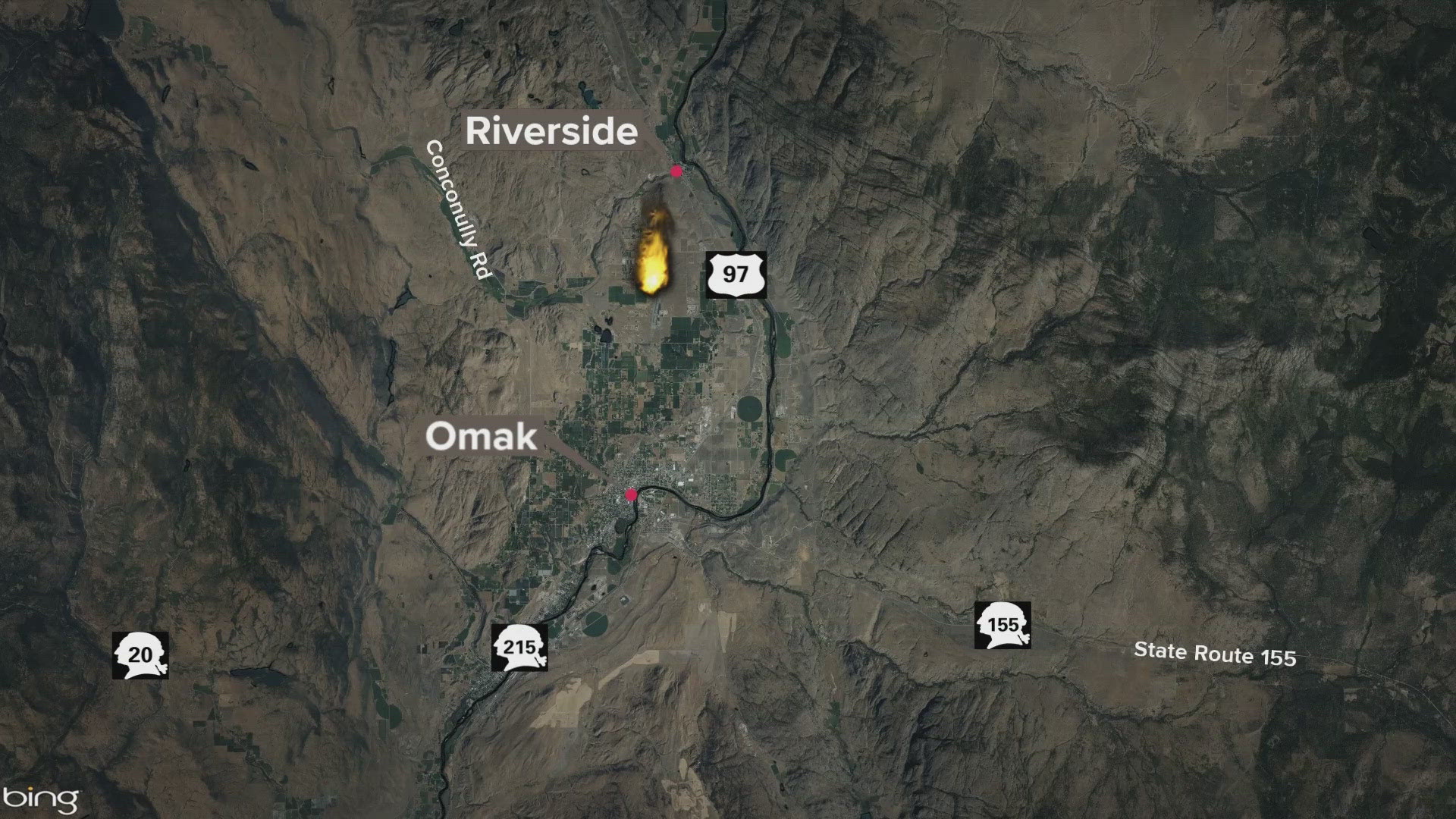 Starting yesterday, the fire burning near Omak has already burned 500 acres