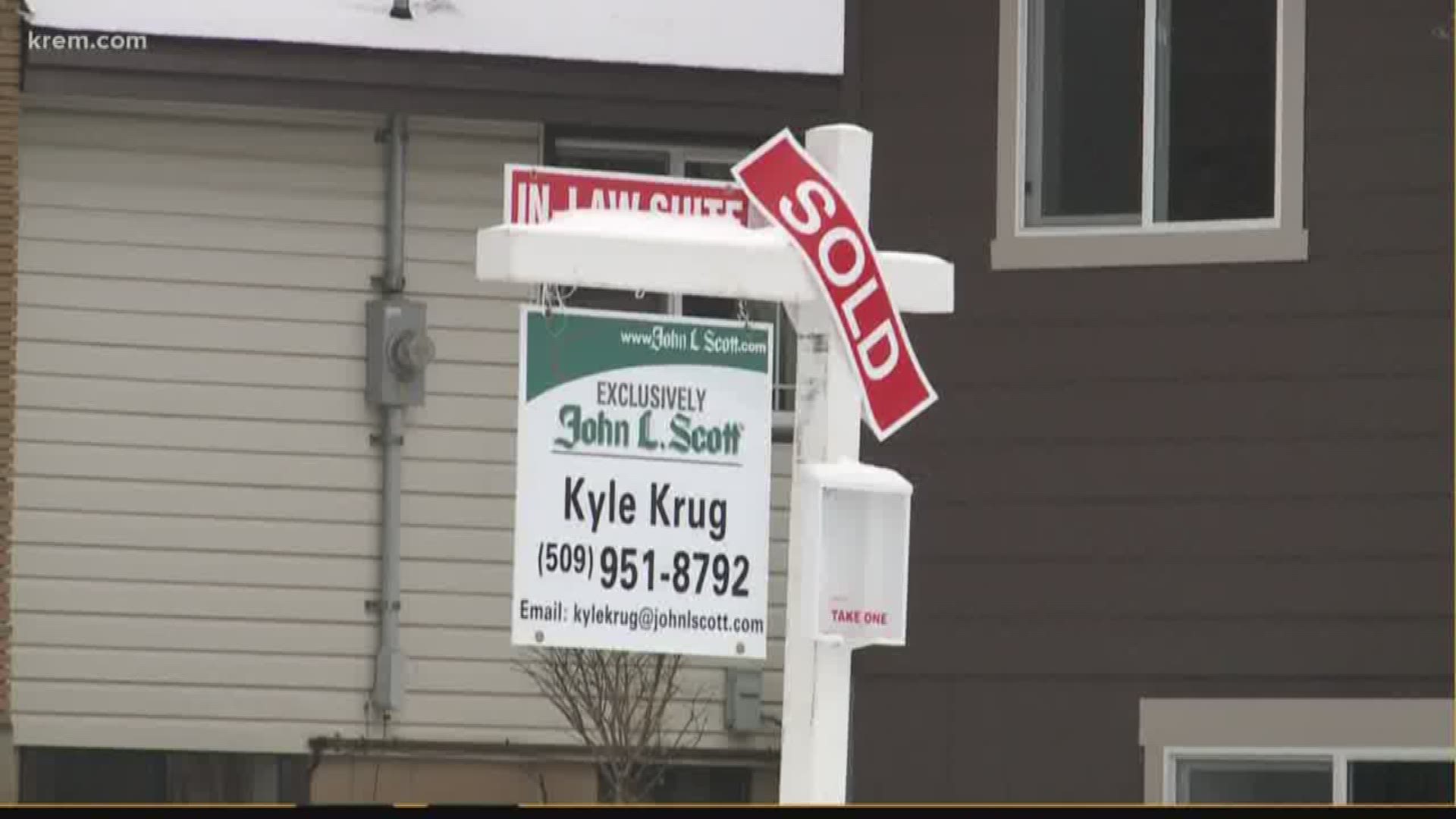 The number of sales went down in Spokane, but stayed steady in Coeur D'Alene.