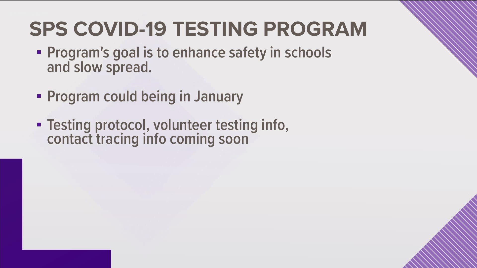 The program funded by Washington state offers voluntary COVID-19 screening and testing for SPS students and staff.