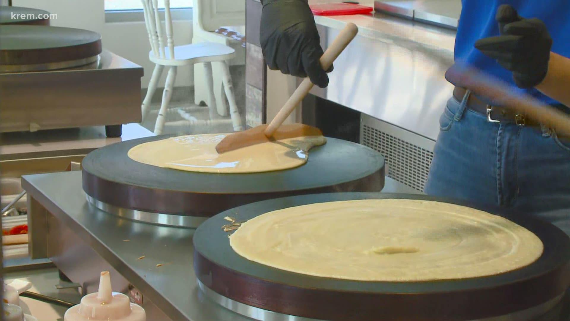 The new location for the Crepe cafe sisters opens Friday.