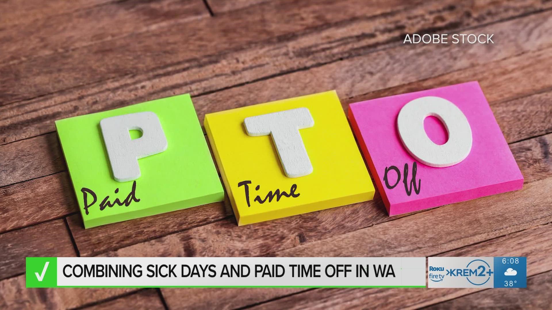 Employers in Washington can legally poll together sick leave and vacation leave as long as their Paid Time Off program meets several requirements.