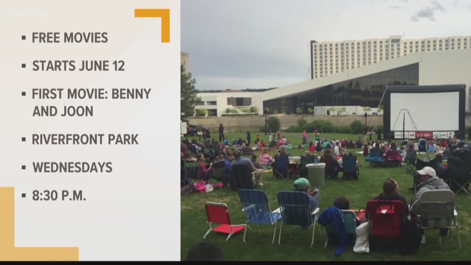 Free outdoor movies will return to Riverfront Park this summer