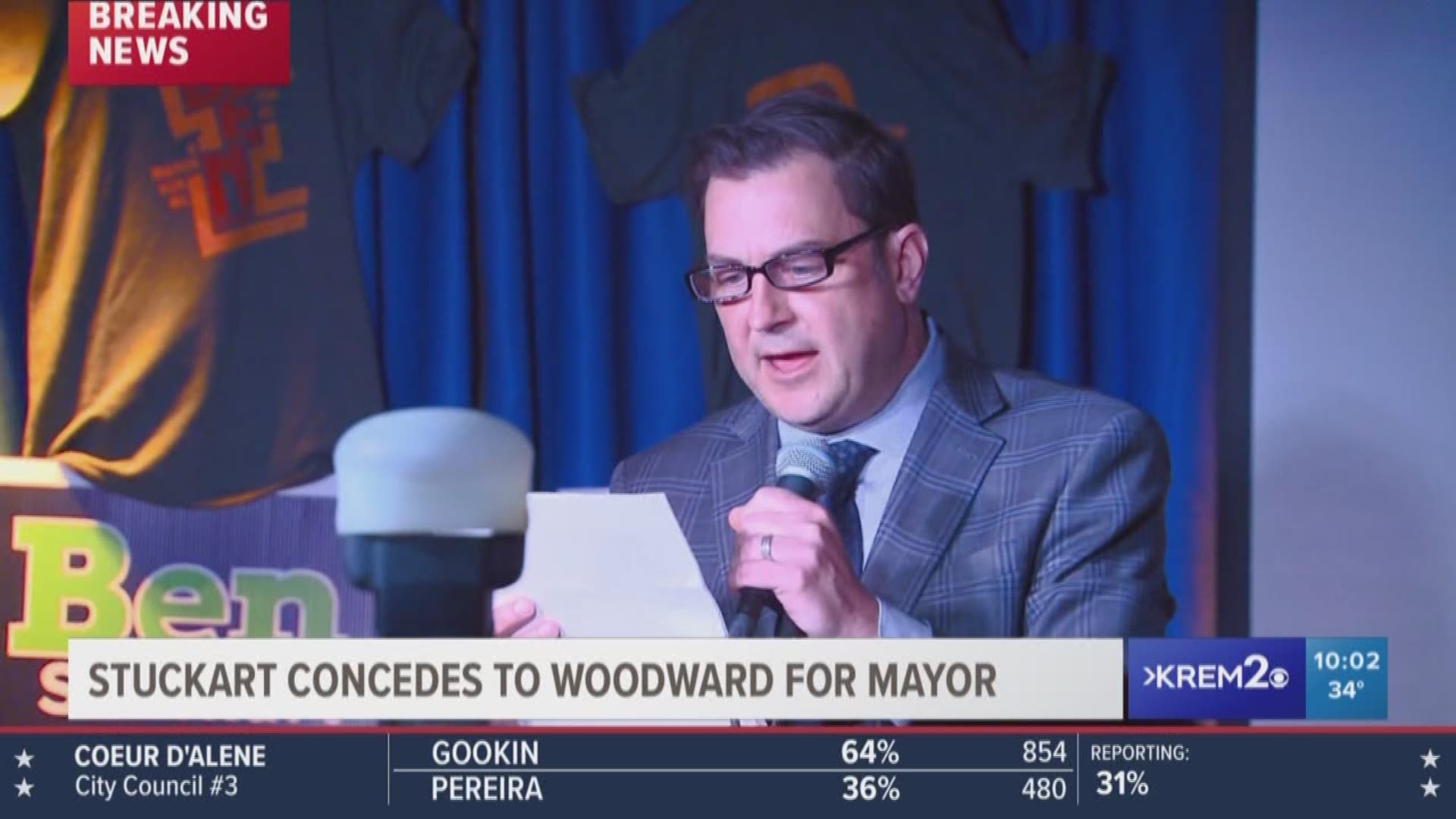 During her victory speech, Mayor-Elect Nadine Woodward said she will surround herself with experts to move the city forward and be its biggest advocate.