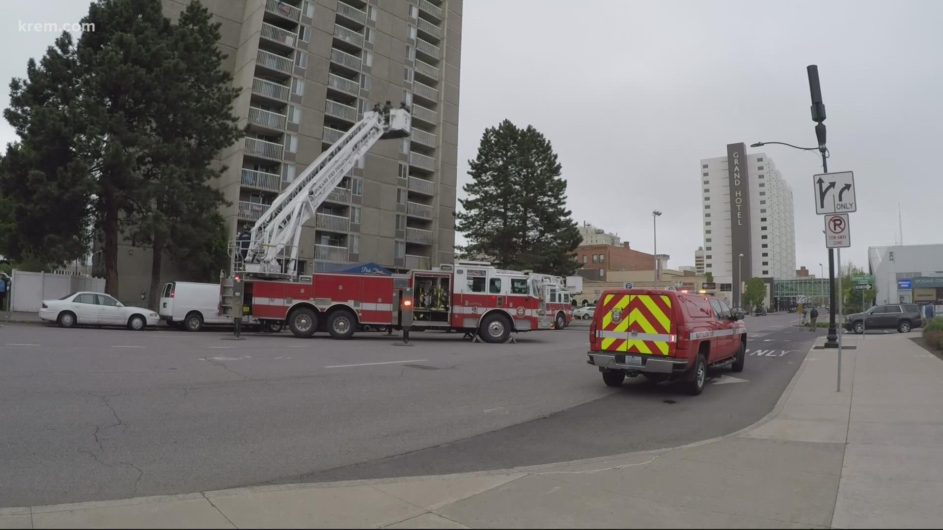 Over 50 firefighters responded to the scene on Thursday morning where a fire took place in the apartment. No people were injured.