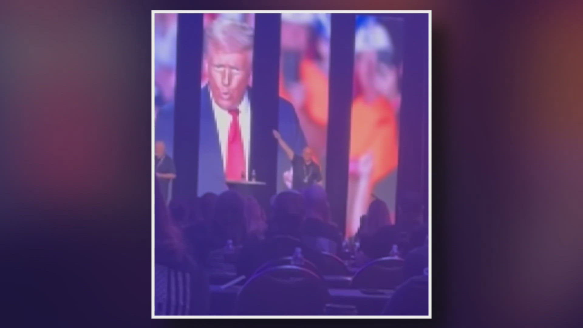 Multiple videos online show Thomas Hill, chief executive officer of ESI, making the gesture on stage Thursday. He resigned on Monday.