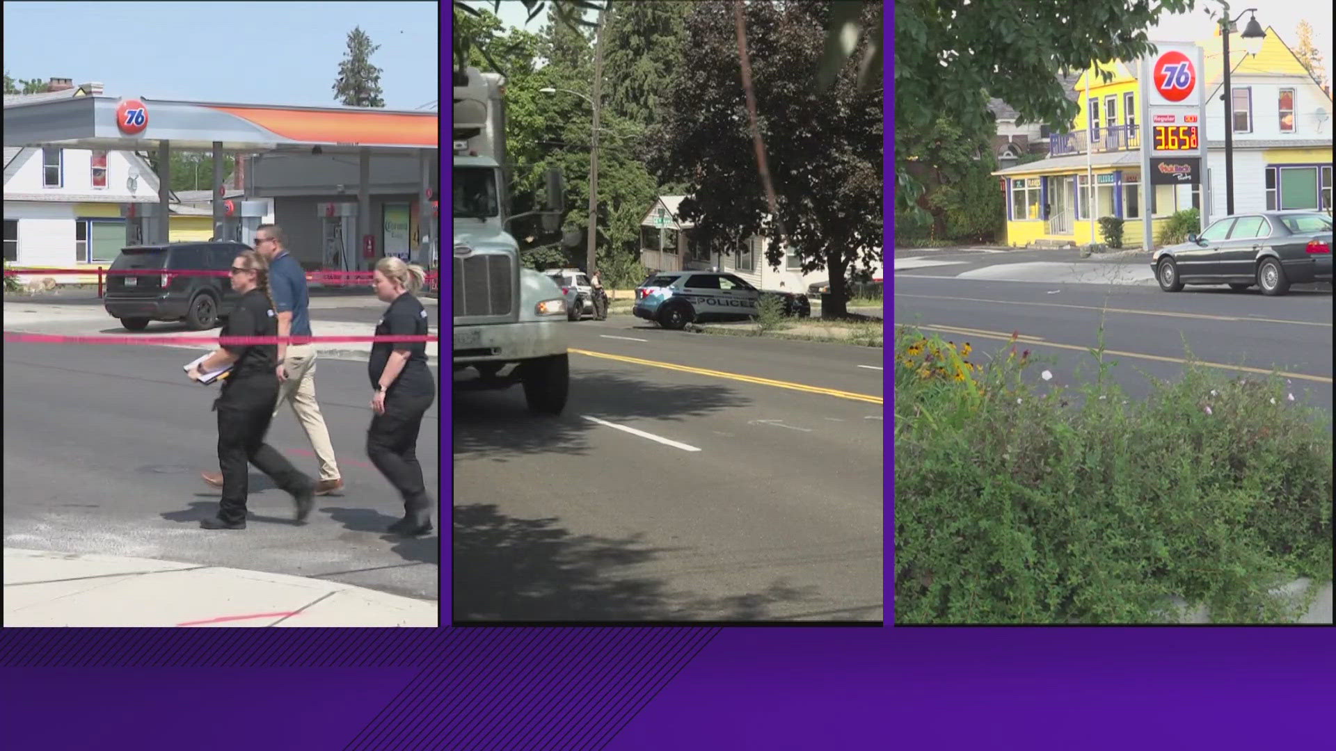 Police were on the scene near the Emerson Garfield neighborhood Thursday night.