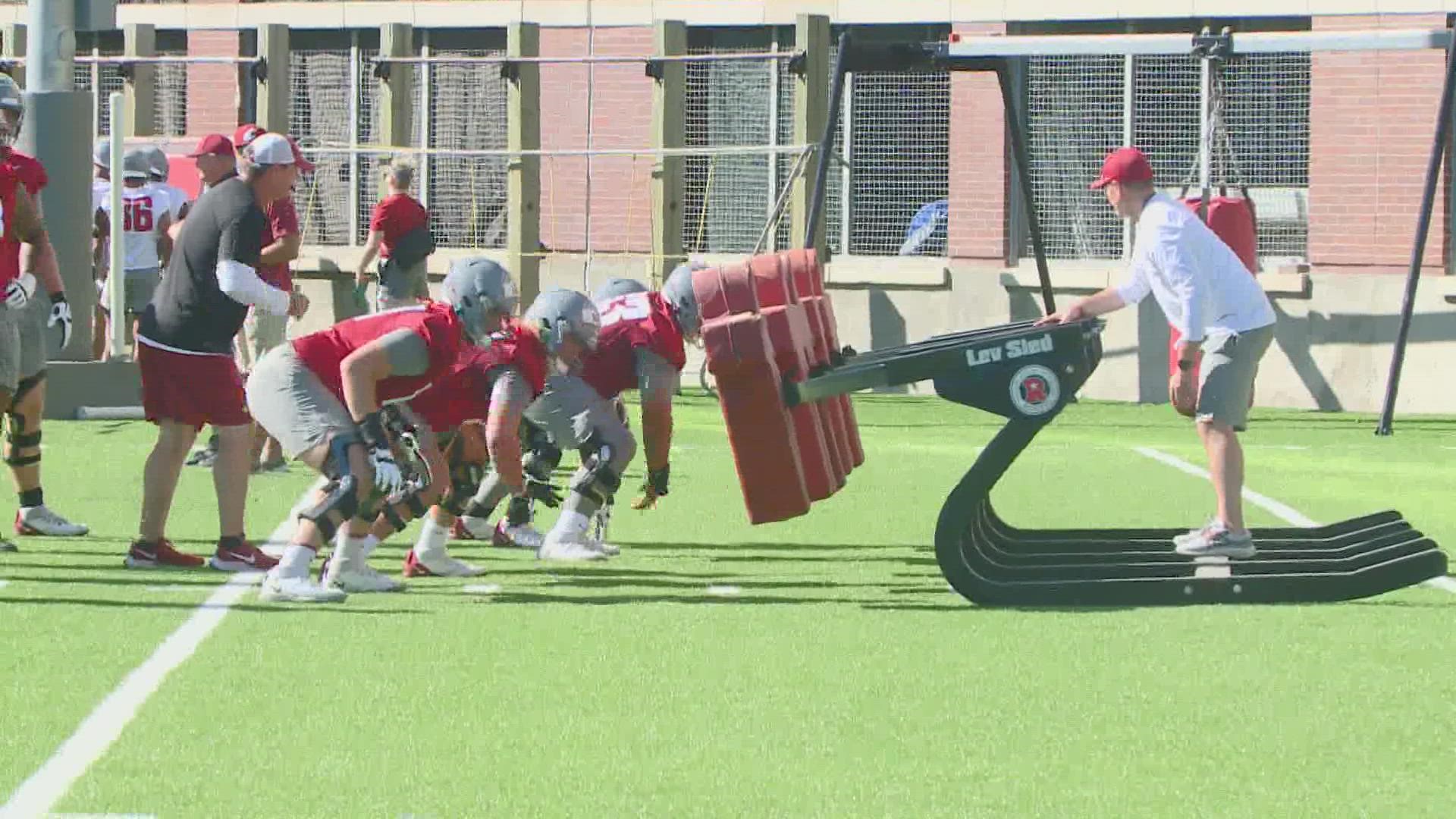 The Washington State Cougars football team started their fall practices on Wednesday with new coach Jake Dickert.