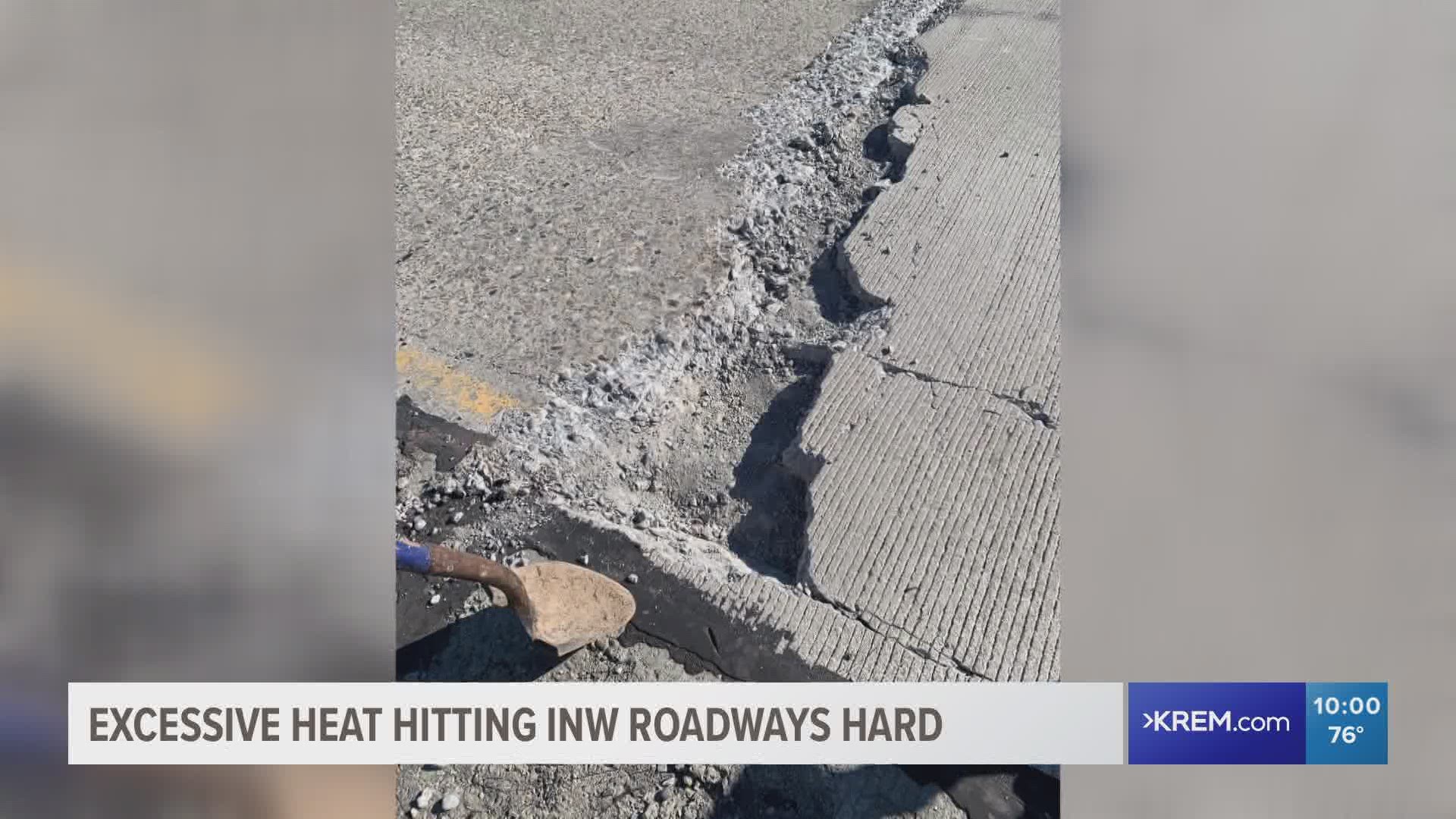 In winter, Spokane is plagued with potholes. Now in summer, the heat is causing pavement problems.