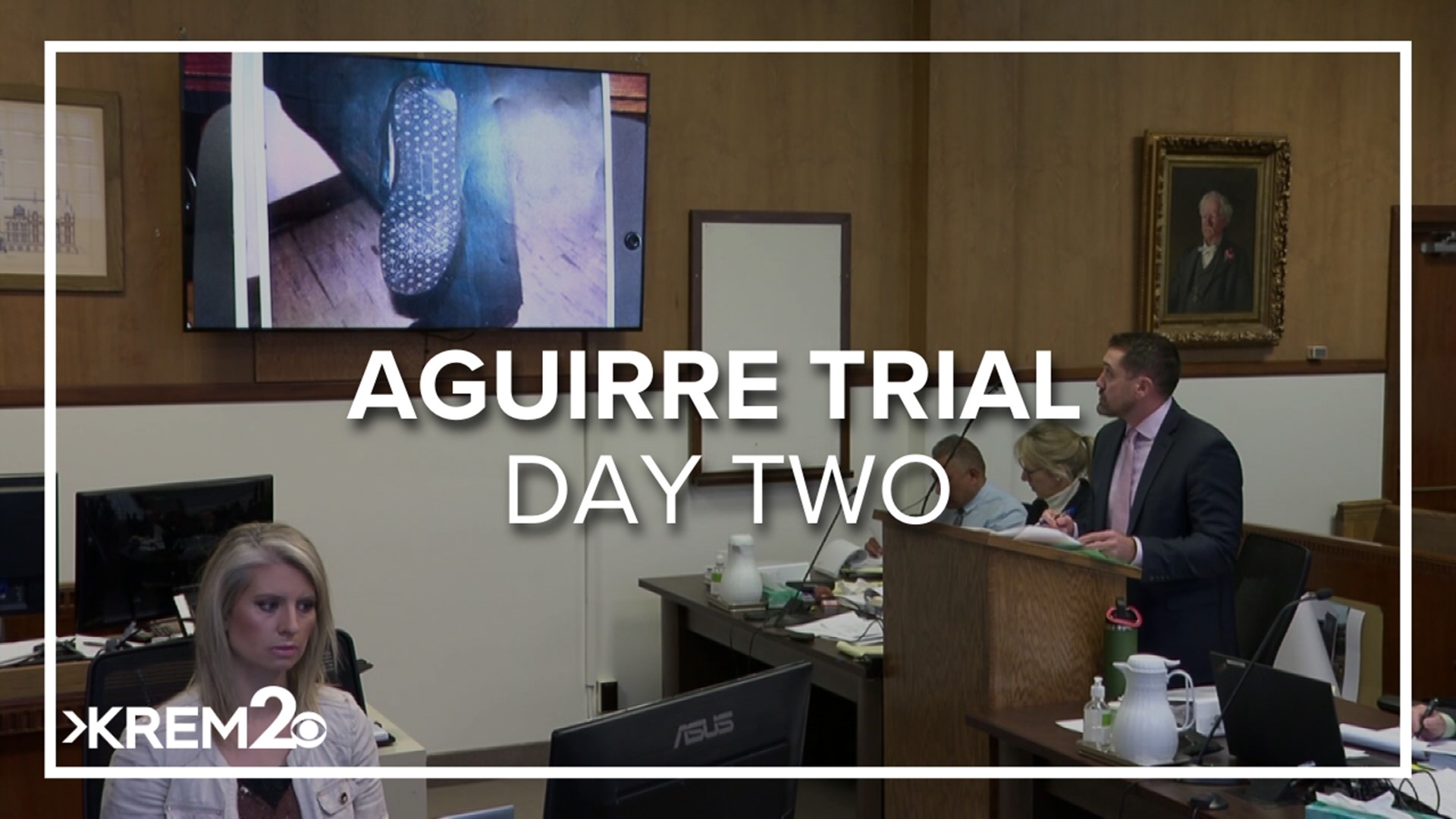 After the second day in the courtroom, the trial will resume on Tuesday.