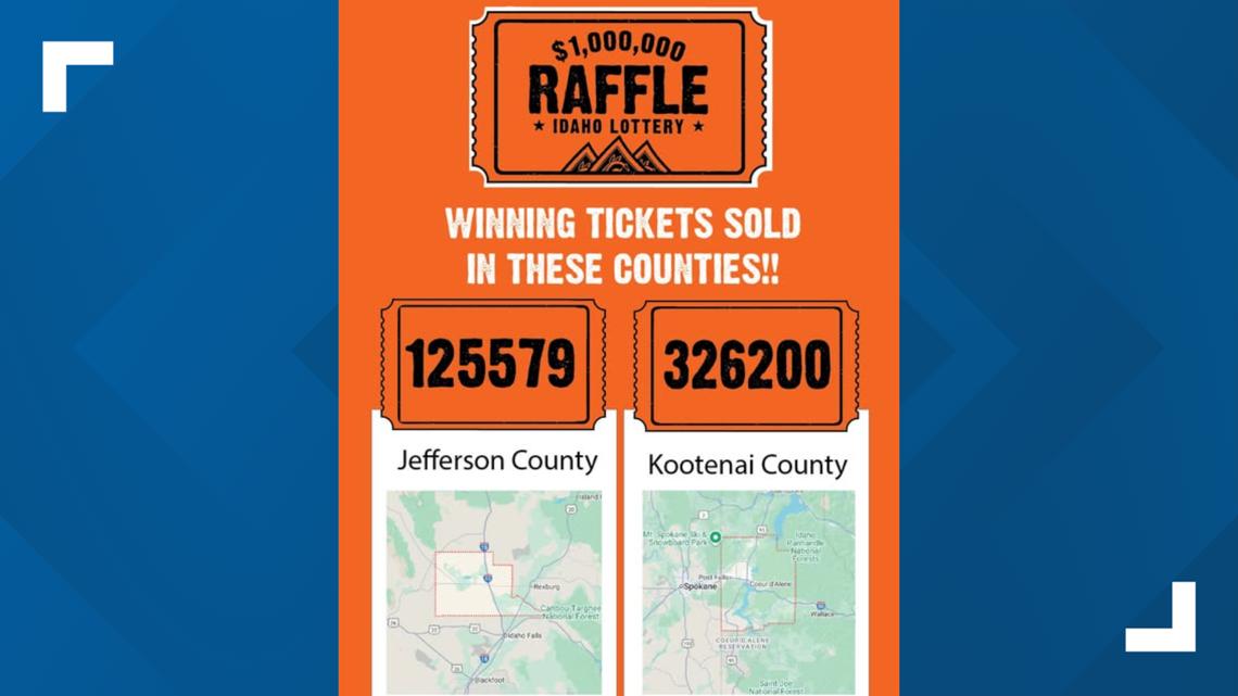 Winning $1M Idaho raffle ticket sold in Kootenai County