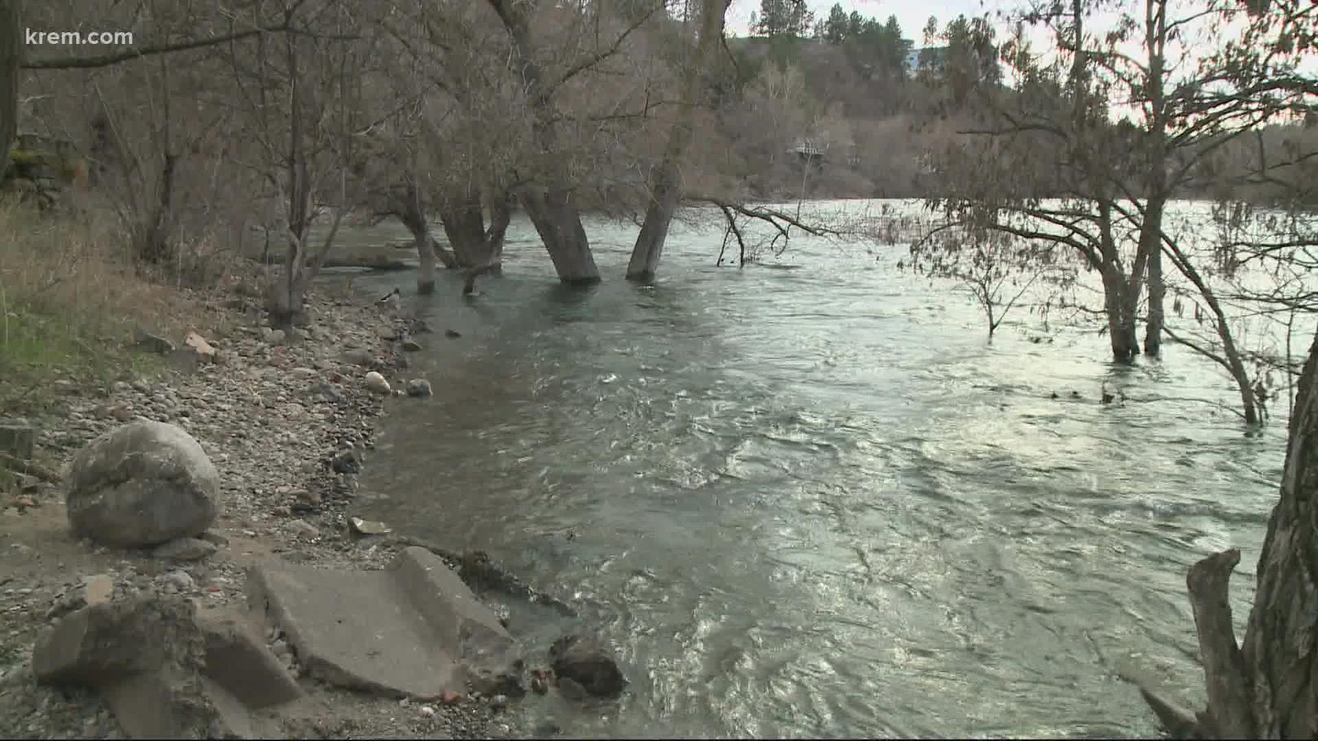 Spokane Riverkeeper Jerry White Jr. says the river is running high and creeping up the banks, which are home to wildlife and people.