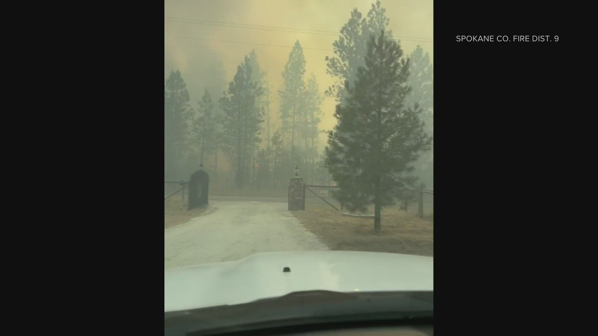 The fire is currently burning around 200 acres near Long Lake, just north of Spokane.