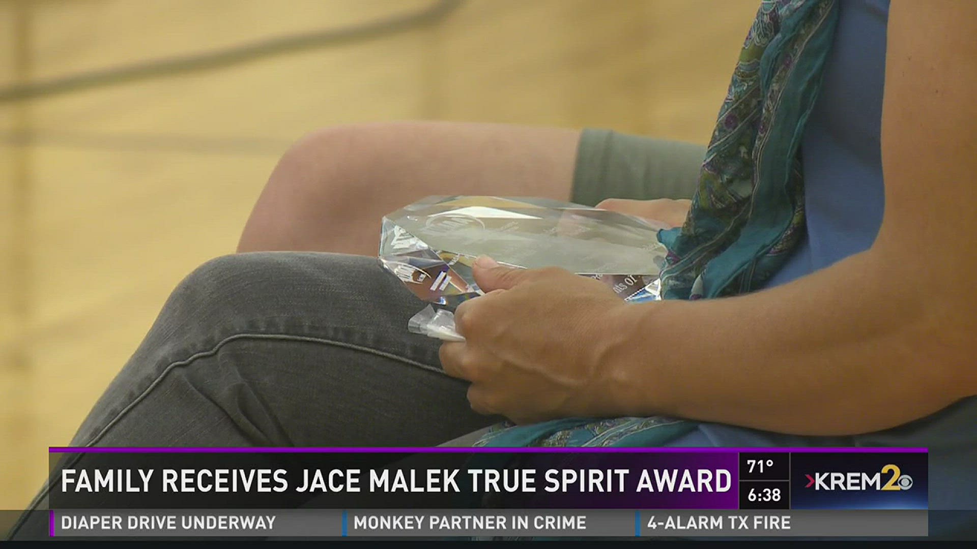 WIAA presents first Jace Malek True Spirit Award