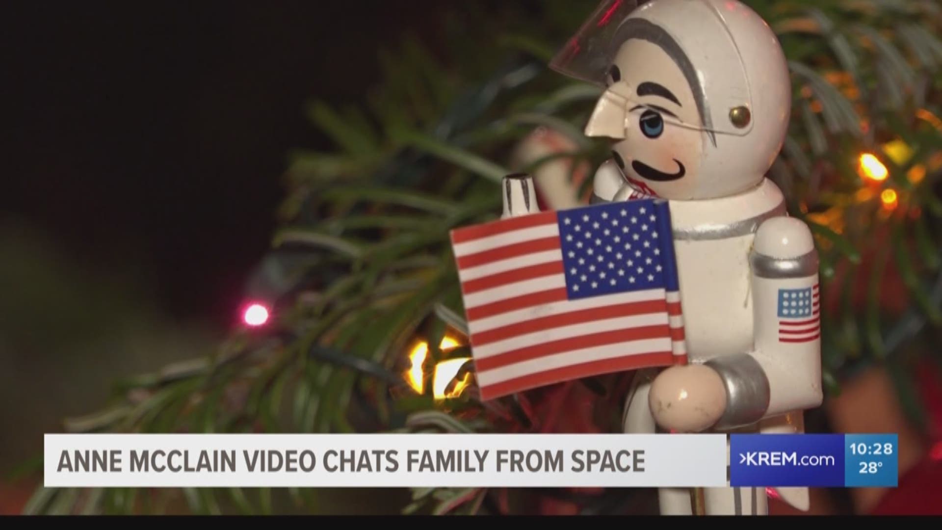 NASA Astronaut and Gonzaga Prep alumnus Anne McClain is spending the holidays in space, but her family is still down on Earth, celebrating without her but always thinking of her.