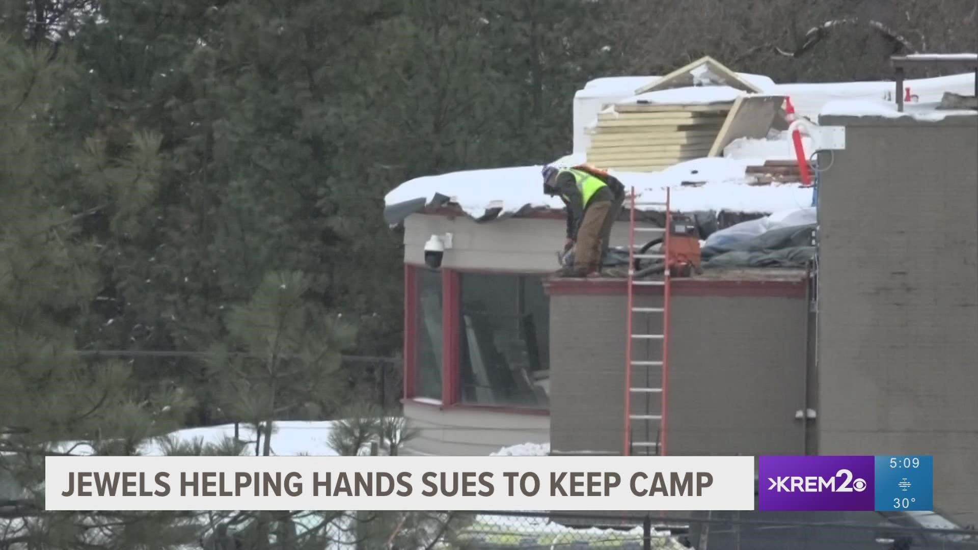 Jewels Helping Hands filed a lawsuit to keep law enforcement away from the I-90 homeless camp.