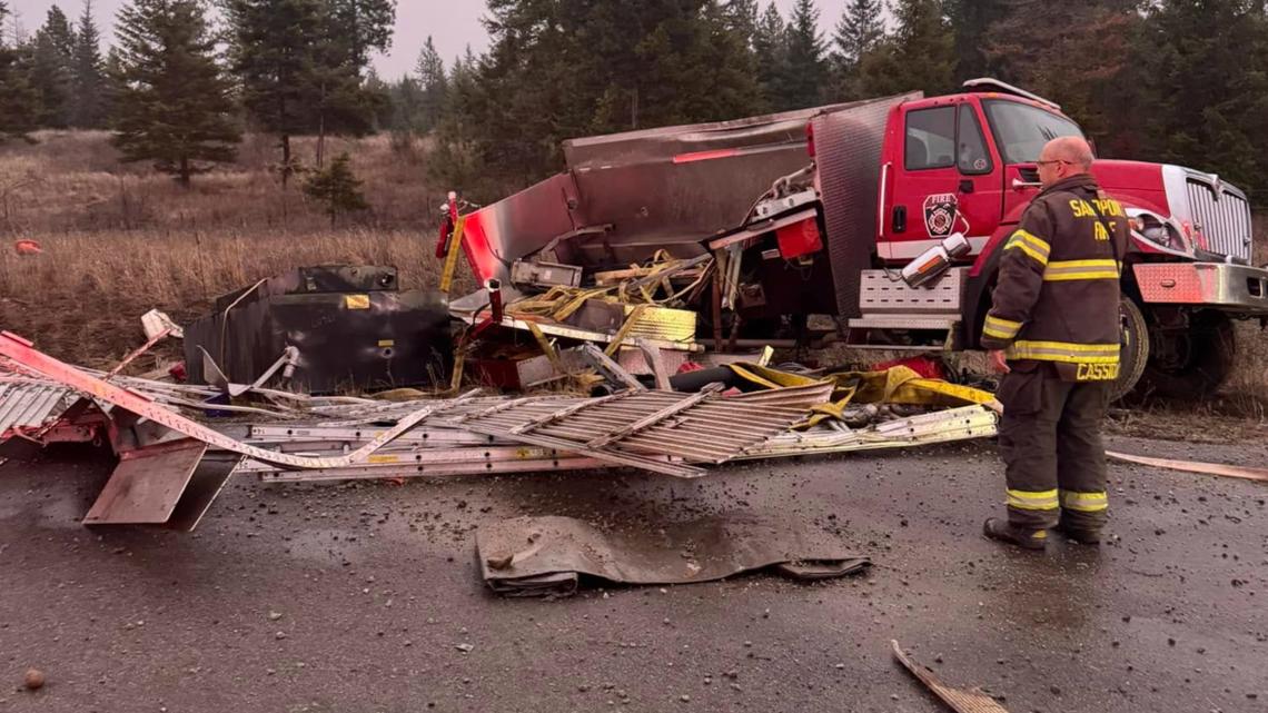 Fire Engine Crashed Report finds fire engine crashed on ‘extremely slick’ road | krem.com