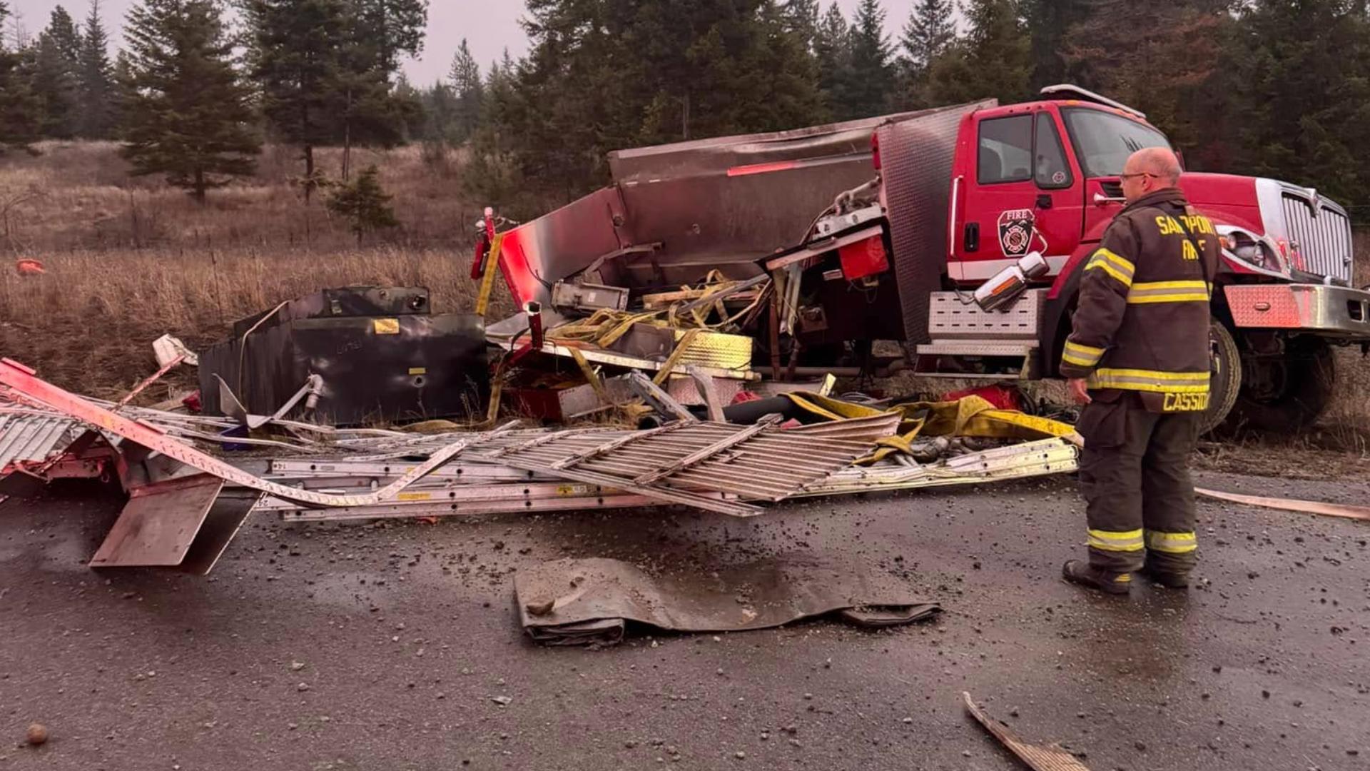 Selkirk firefighters injured in fire truck crash | krem.com