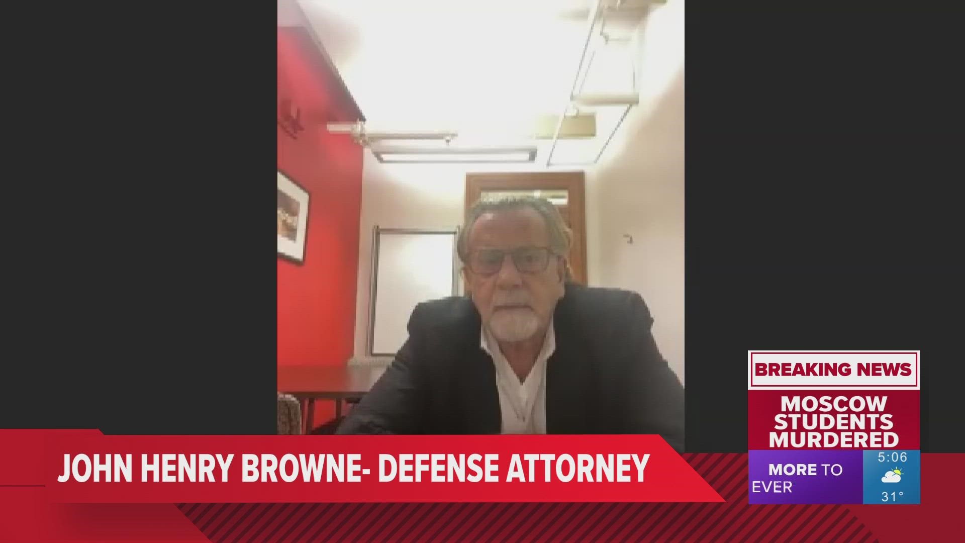 John Henry Browne, defense attorney on high profile cases such as the Ted Bundy case, spoke to KREM 2 news about the legal process.