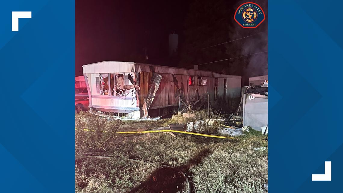 Reported trailer park fire breaks out in Spokane Valley | krem.com