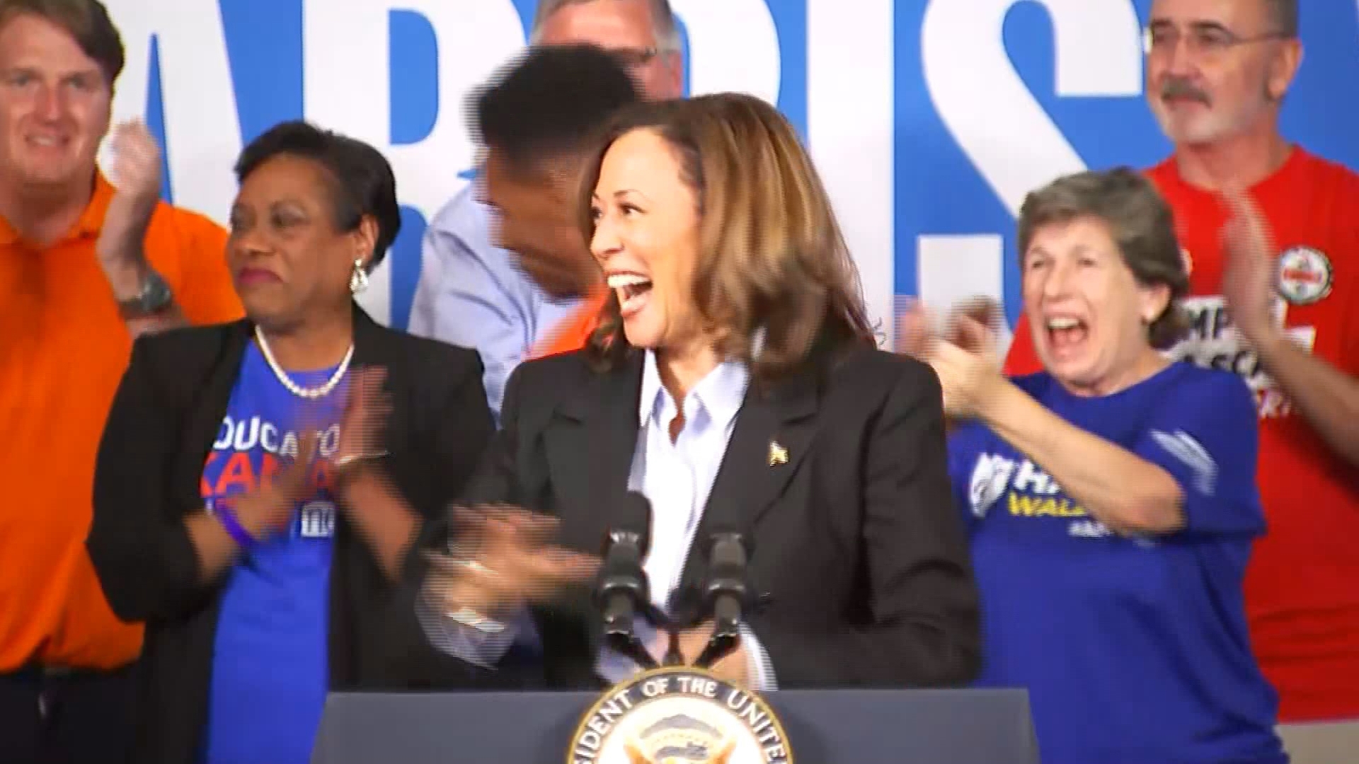 Harris spent time in Pennsylvania and Michigan while former President Trump will spend time in Pennsylvania and Wisconsin later this week.