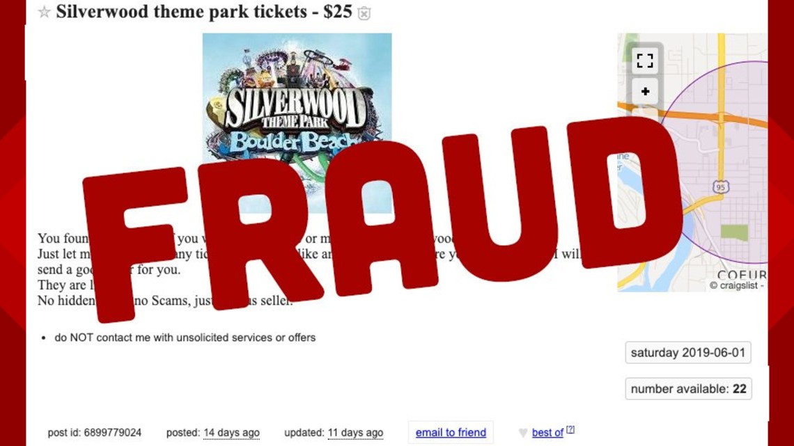 Silverwood changes policy after fake tickets sold online