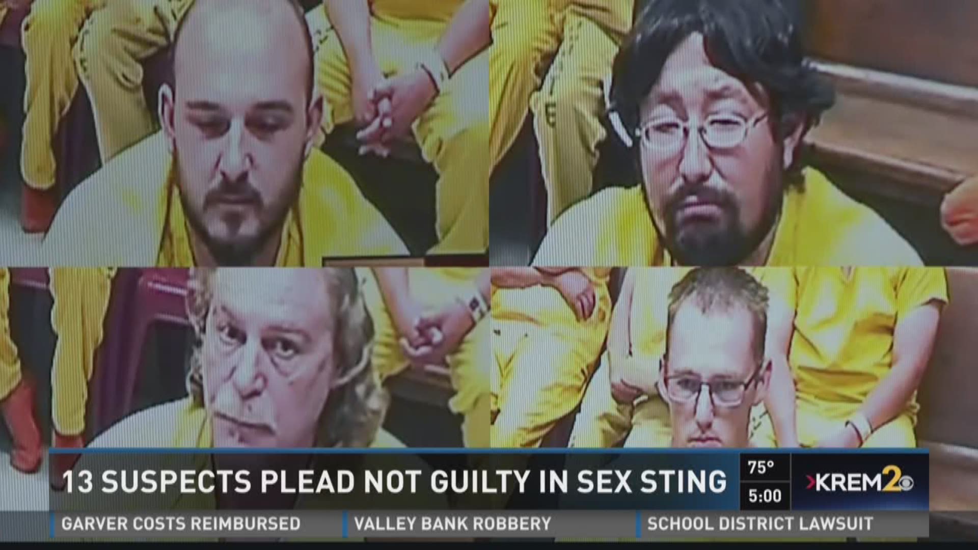 13 suspects plead not guilty in sex sting