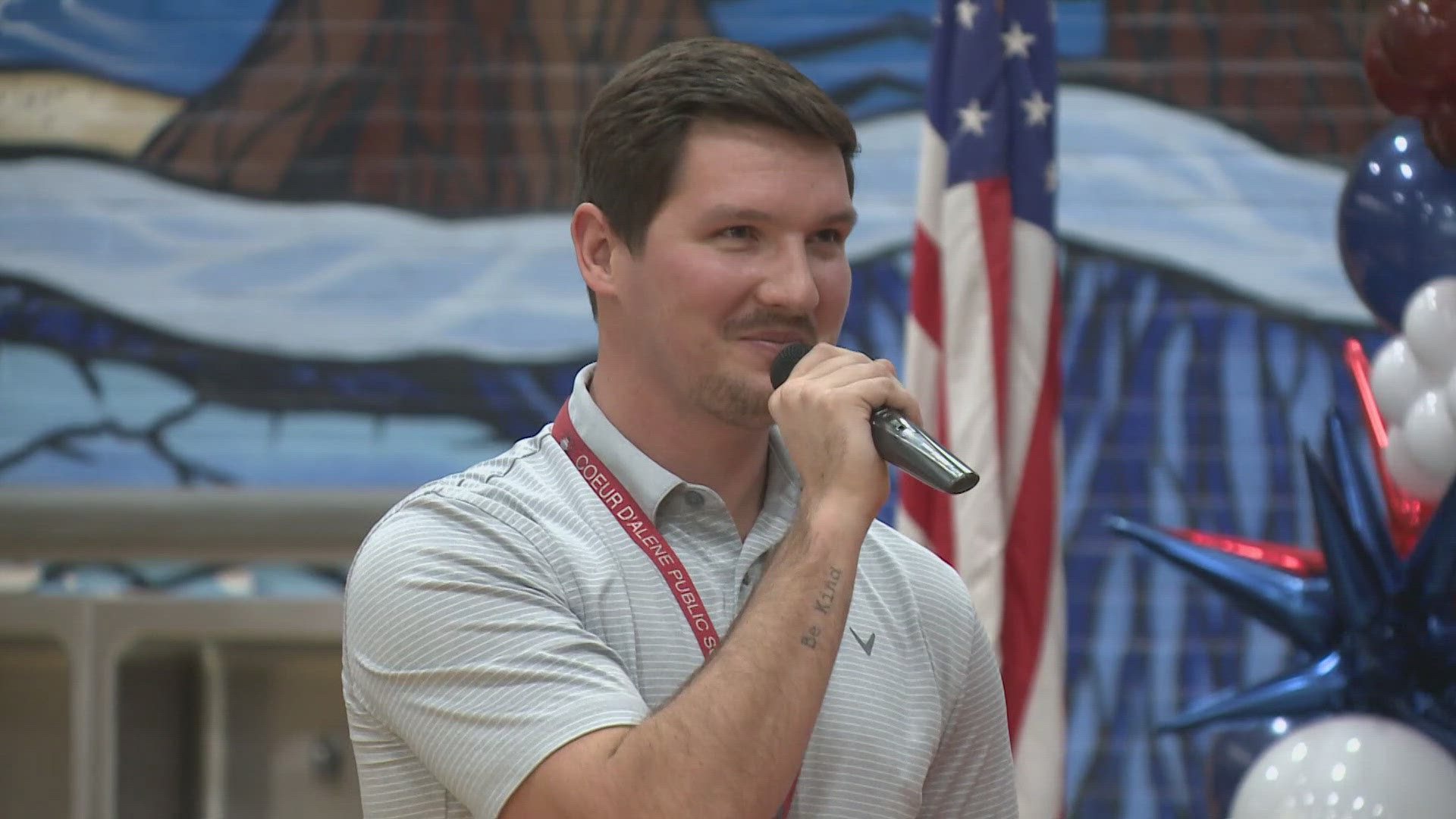 Lakes Middle School math teacher Marcus Ross was surprised with the Milken Educators Award on Wednesday.