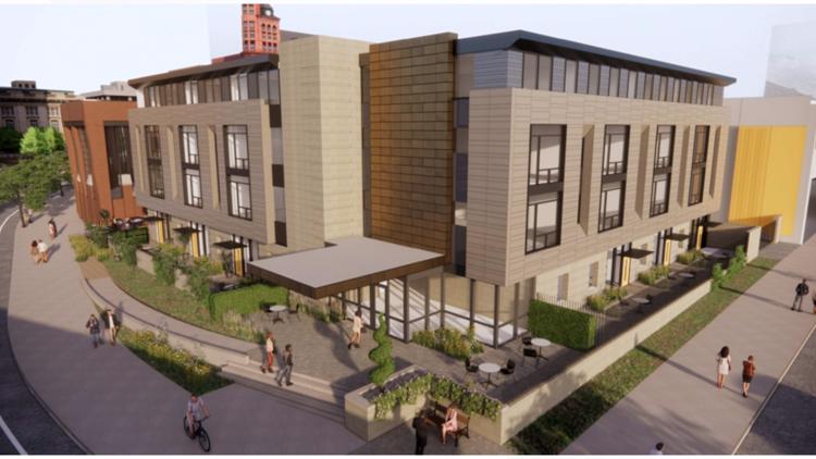 Demolition of Historic Chancery Building, new apartment complex approved pending design review