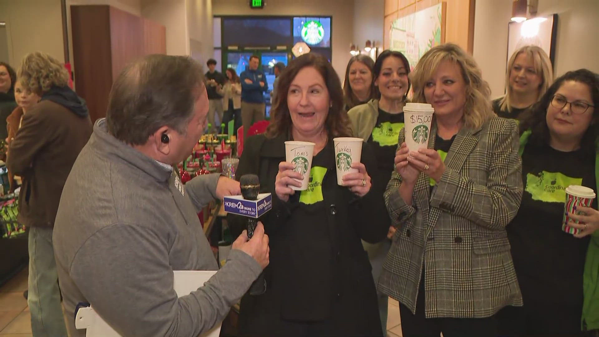 All proceeds from drinks sold at local Starbucks from 3-5 p.m. will be donated to Tom's Turkey Drive.