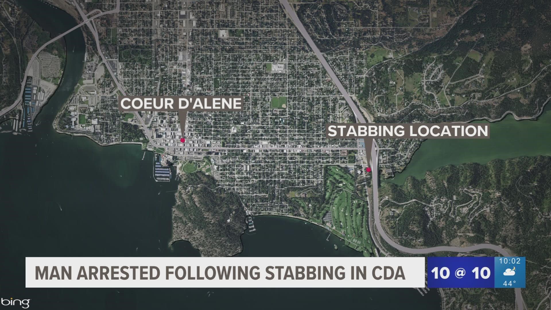 Man arrested in Coeur d'Alene for stabbing woman | krem.com