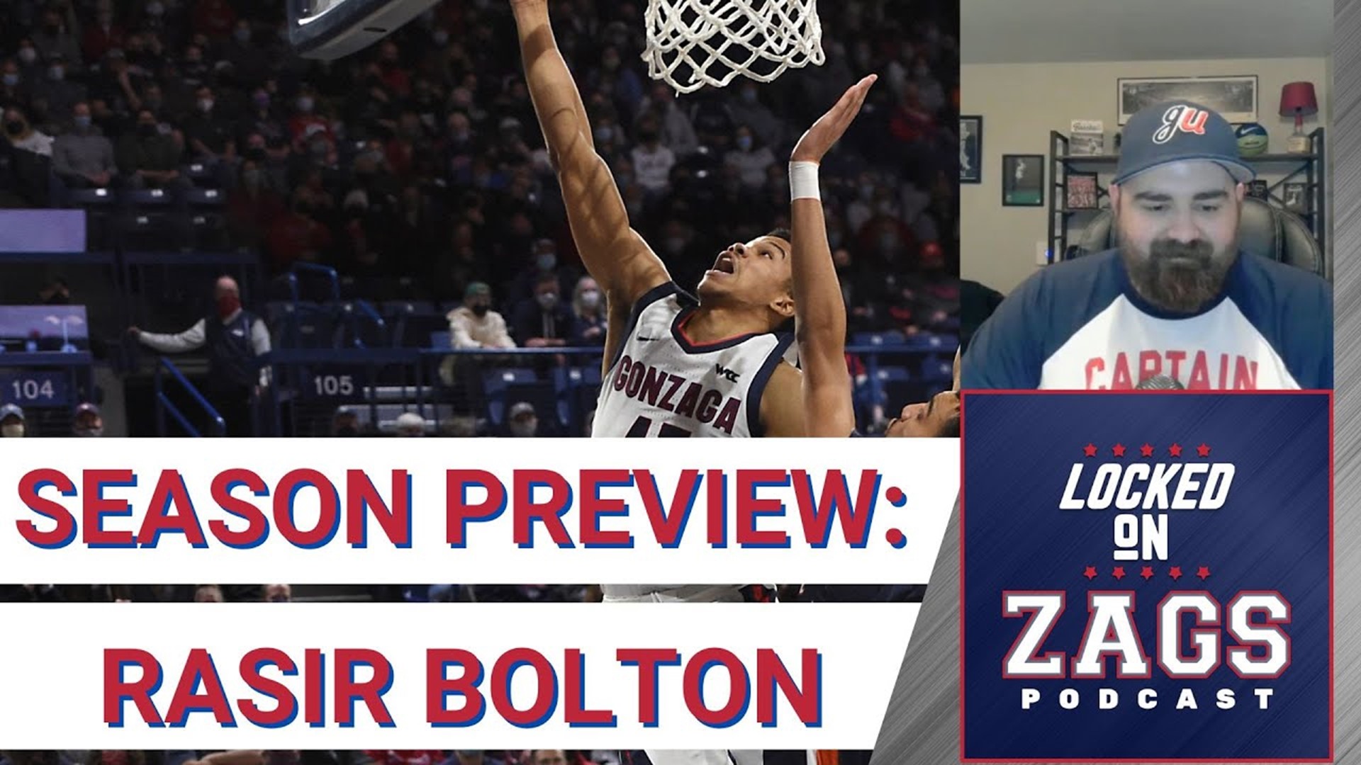 The elder statesman of the Zags is Rasir Bolton, who grad transferred to Gonzaga last year but will use his final year of eligibility for one more go-round.
