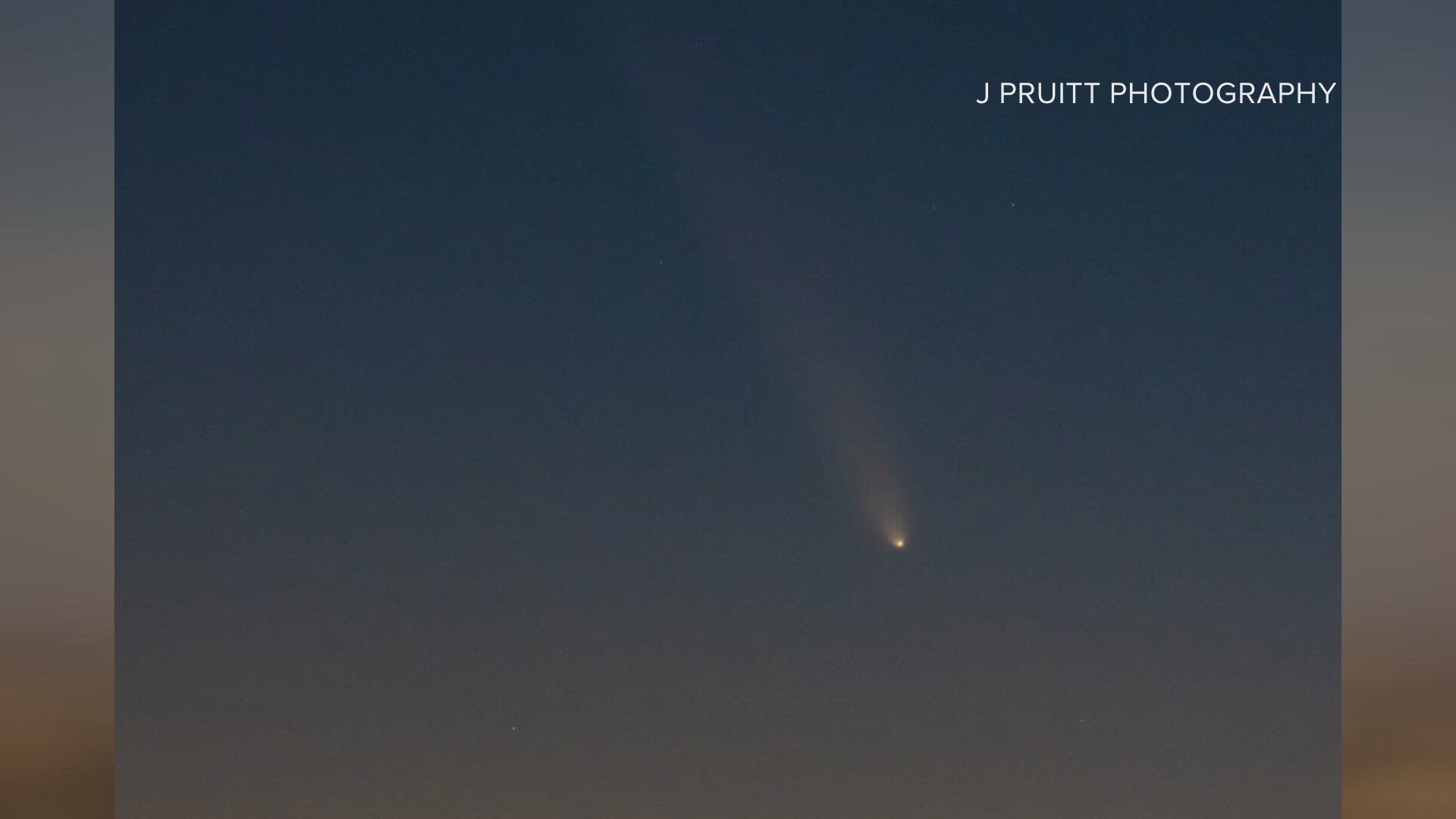 Joel Thompson sent us a photo showing the comet you can see over the Western skies.