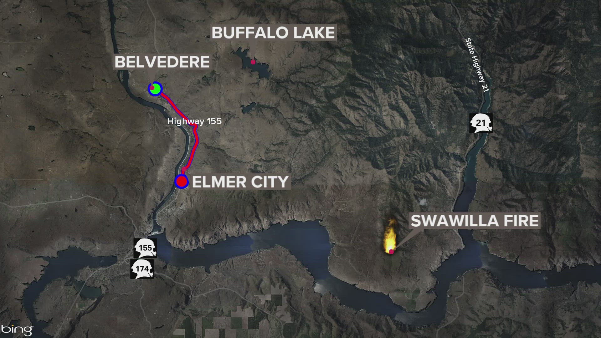 The fire has burned 12,634 acres and is zero percent contained.