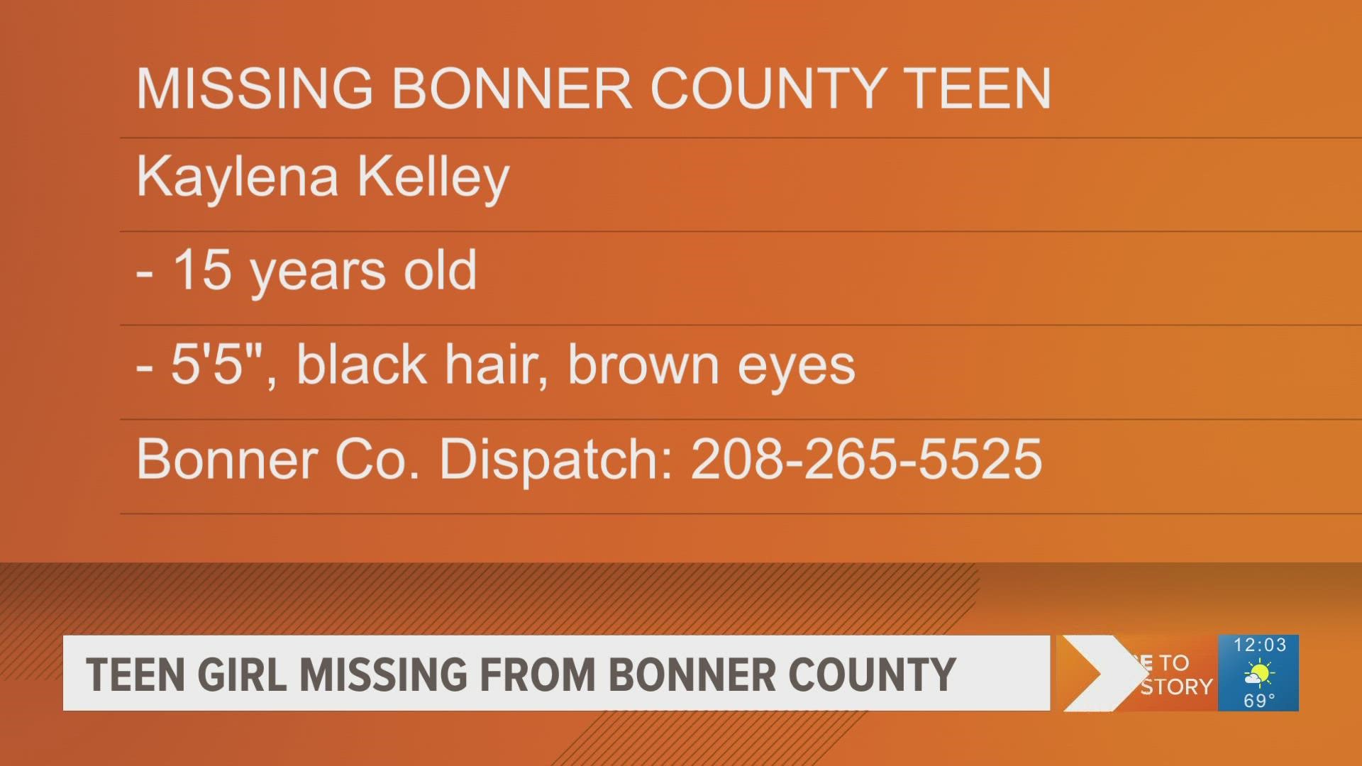 Kaylena Kelley is 15 years old. She is 5’5”, weighs 150 pounds, with black hair and brown eyes.