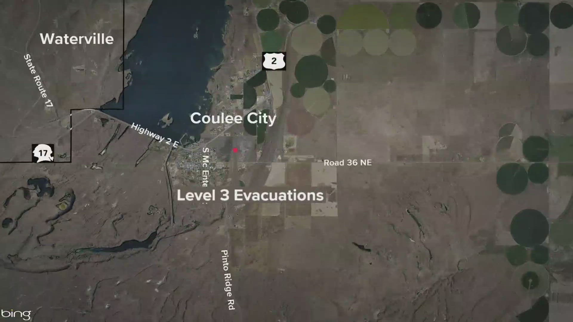 Grant County Sheriffs have issued a Level 3 evacuation for the area near Road 36 and Road I8 near Coulee City.