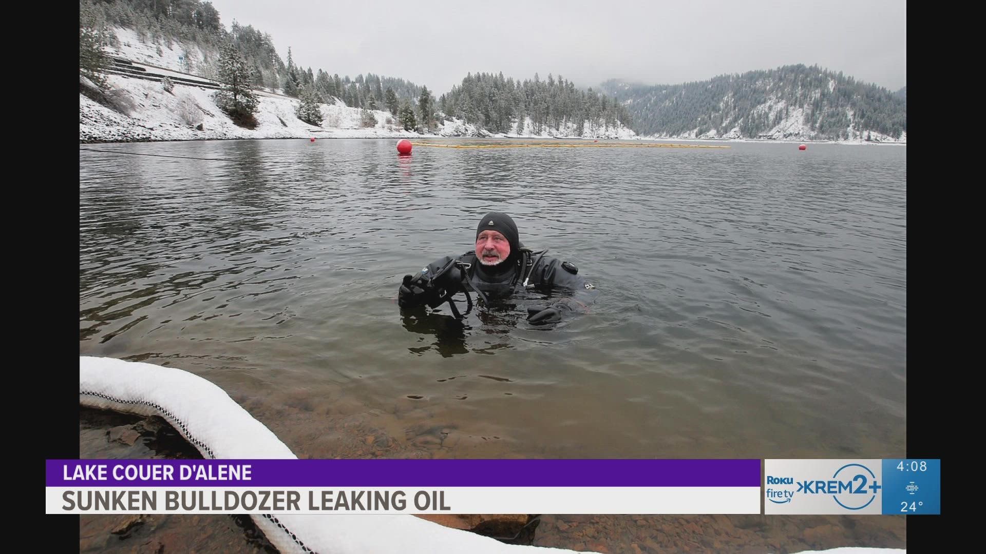 An original tarp placed there about 25 years ago had been recently moved and crumpled, which explained why oil was bubbling to the surface.