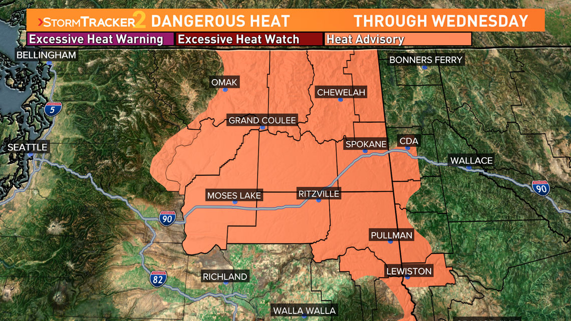 Spokane weather Heat Advisory in place starting Monday