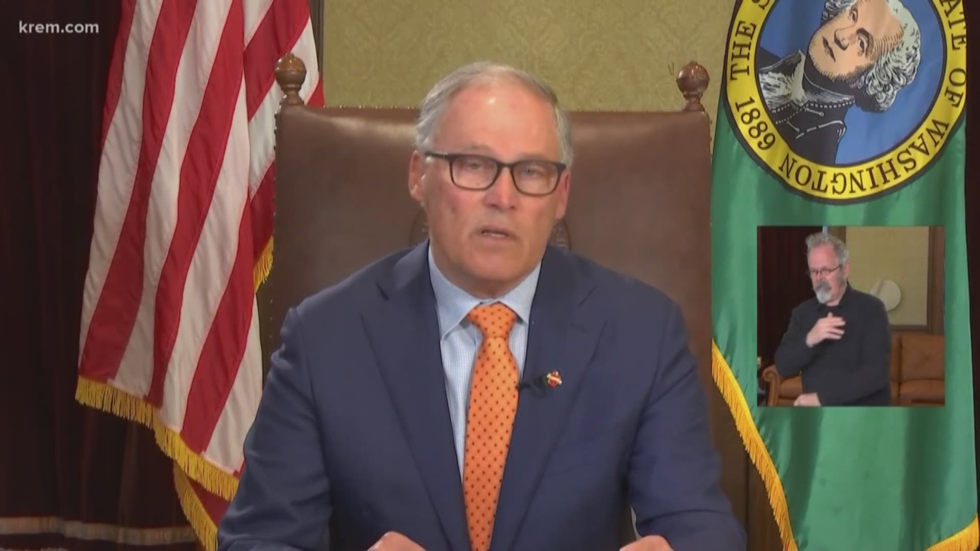 Washington Governor Jay Inslee spoke to the public Tuesday about what needs to happen to reopen Washington amid the coronavirus pandemic.