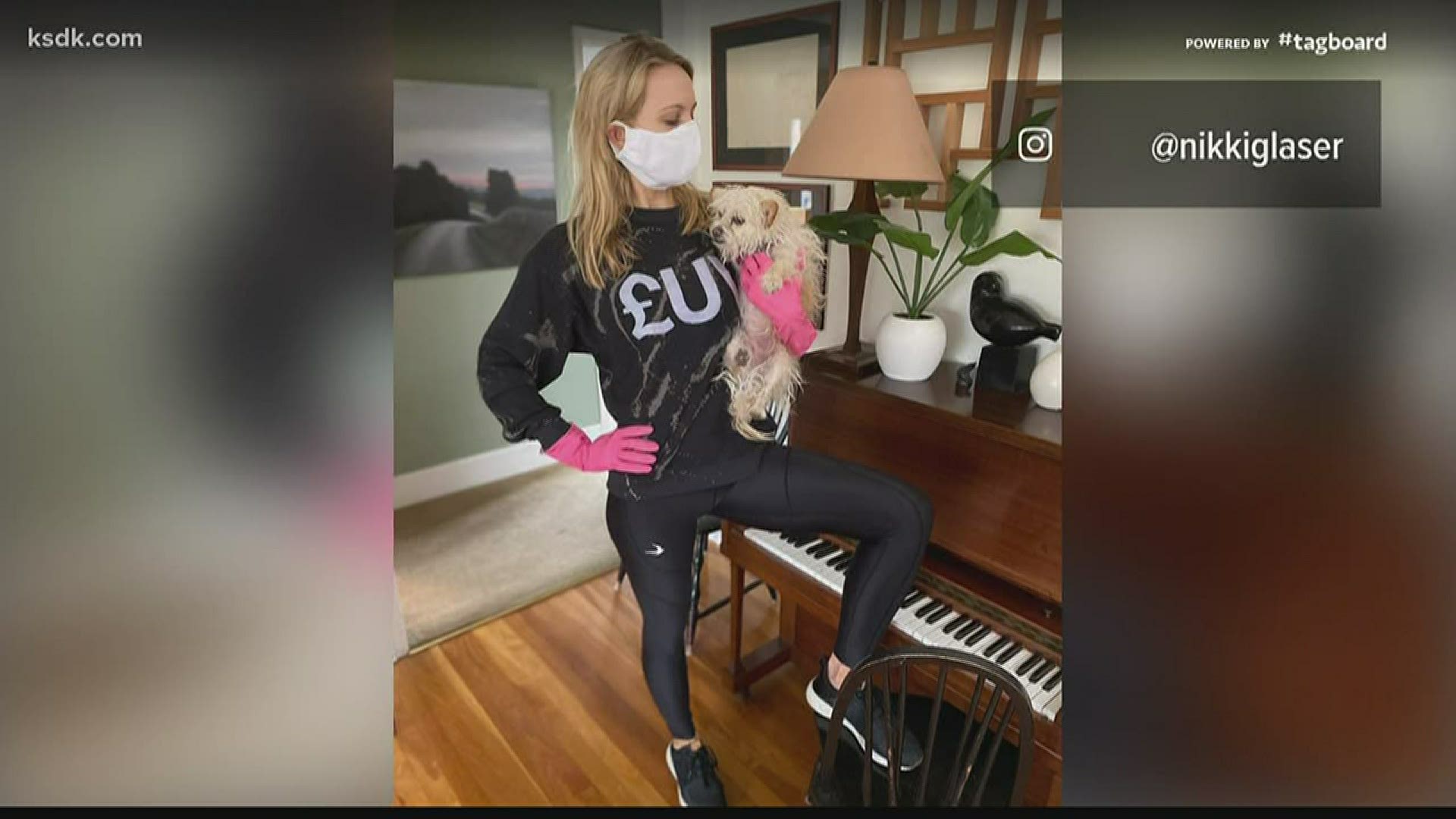 Comedian Nikki Glaser riding out the pandemic in her childhood home.