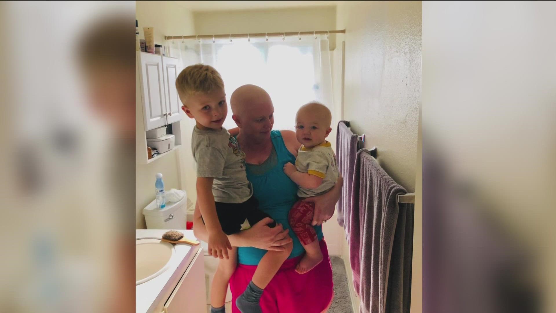 Jenny Giese found a lump in her breast after the birth of her second son. She thought she was too young to have breast cancer, now she is sharing her experience.